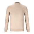 thumbnail image 6 of ZCFZJW Men's Mock Turtleneck Long Sleeve T Shirts Basic Casual Knitted Half Neck Thermal Lightweight Pullover Sweater M, 6 of 7