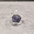 thumbnail image 2 of Natural Tanzanite Ring, Rough Tanzanite Gemstone Ring, December Birthstone, Dual Band, 925 Sterling Silver, Womens Ring, Christmas, Thanksgiving, Handmade, Statement Jewelry, Rough Gemstone Jewelry, 2 of 6