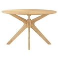thumbnail image 3 of Modway Crossroads 47" Round Modern Wood Dining Table with Legs in Oak, 3 of 7