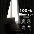thumbnail image 5 of DriftAway 2 Panels 100% Blackout Windowpane Plaid Linen Curtains Double Layer Drapes for Bedroom Farmhouse Thermal Insulated 3.25 Inch Rod Pocket Back Tab for Living Room, 5 of 5
