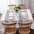 thumbnail image 3 of Pink Grey Stripe Table Cloth Waterproof Tablecloths, Modern Farmhouse Vertical Striped Tablecloth Dining Table Cover for Kitchen Party Tabletop Outdoor, Rectangle Tablecloth 52x70 Inch, 3 of 9