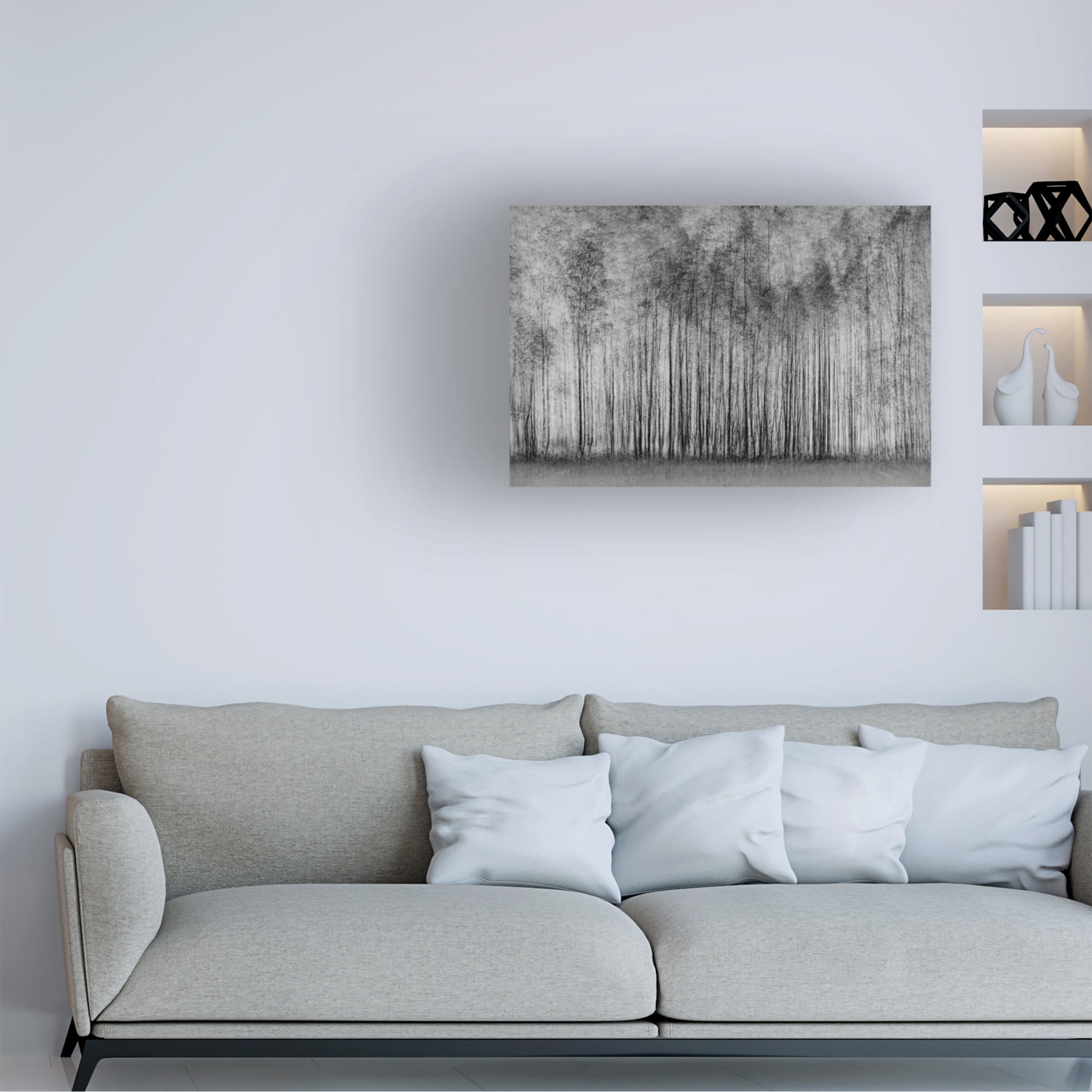 Canvas Wall Art - Roswitha Schleicher-Schwarz ' Impenetrable Forest' Wall Art for Living Room, Bedroom, or Office Décor by Trademark Fine Art - 47 x 30 Inches