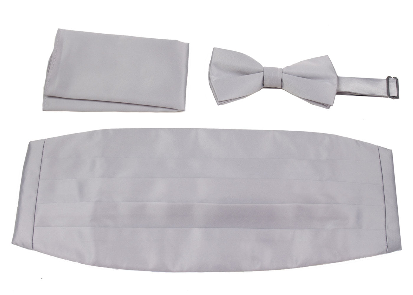 New Men's Pre-tied Bow tie & hankie set mauve gray plaids checkers formal 