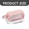 thumbnail image 3 of Pencil Pouch with Compartments, Ongmies Large Capacity Detachable Marker Organizer, Pen Pencil Case, Make Up Case, 3 of 7