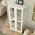 thumbnail image 2 of MONSLIPA Display Curio Cabinet with Tempered Glass Door, 6 Shelves - White, 2 of 6
