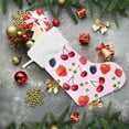 thumbnail image 5 of SKYSONIC Strawberry Christmas Stocking Personalized Large Candy Stocking Hanging Gift Xmas Stockings Decoration for Family Holiday Party Ornaments Decor Fireplace, 5 of 7