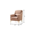 thumbnail image 5 of Luna Chair Finished in Velvet Fabric made with wood in Copper Color, 5 of 5