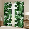 thumbnail image 2 of Manfei Camo Blackout Curtains Set of 2 (52x84 Each),Rustic Outdoor Window Curtains,Green White Curtains and Drapes For Kids,Luxury Bedroom Decor, 2 of 6