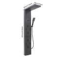 thumbnail image 3 of 6-Function Wall-Mounted LED Shower Panel Tower System, Smart Shower Column with Rainfall Waterfall Head, Handheld Spray Tub Spout (Black), 3 of 20