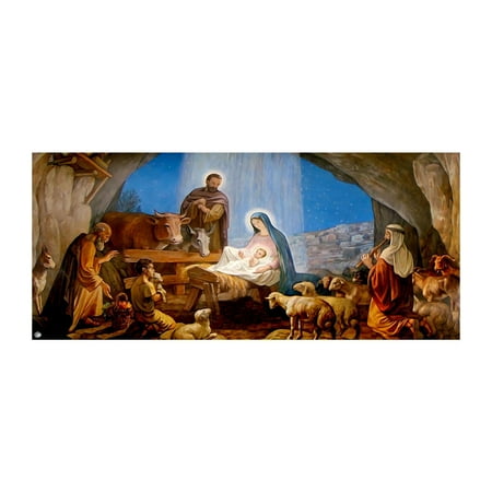 

YruYptpaln 7x8 Ft Holy Night Christmas Outdoor Garage Door Banner Blue Day Of Sleigh Deer Large Christmas Decoration Holiday Polyester Cover Christmas Door Snowman Deer Santa Birthday Party for Kids