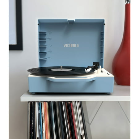 Victrola - Re-Spin Sustainable Bluetooth Suitcase Record Player - Light Blue