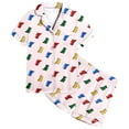 thumbnail image 1 of Adorable Dinosaur Themed Short Sleeve Button Down Pajama and Shorts Set for Children's Nighttime Comfort, 1 of 4