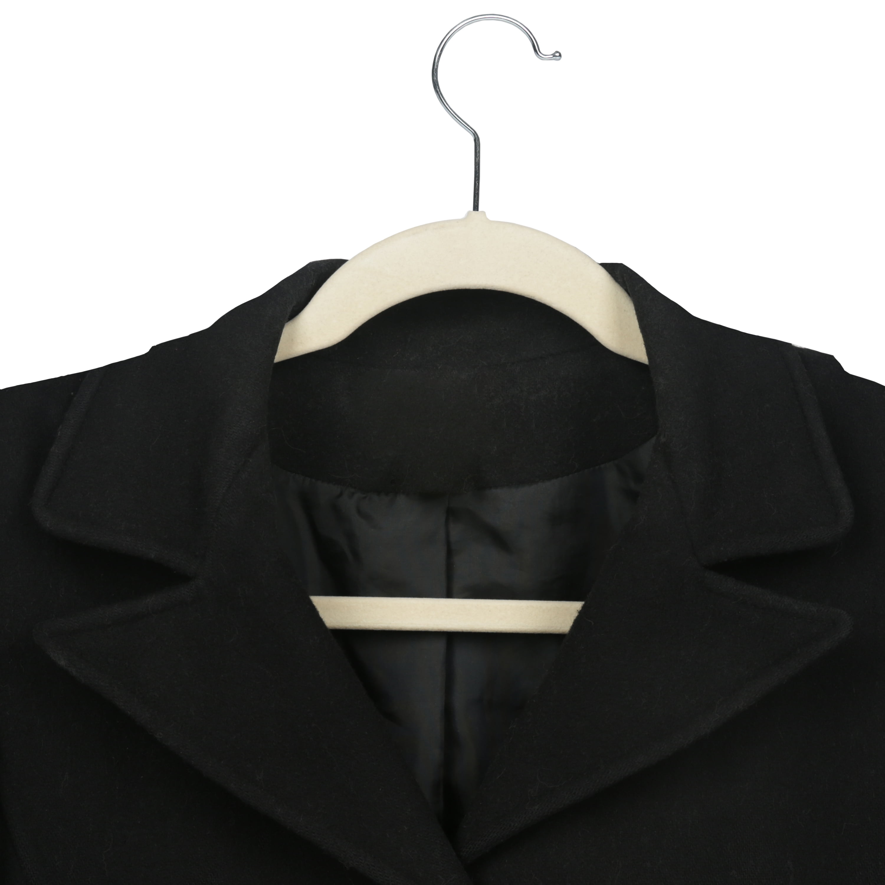 Simplify 24 Pack Extra Wide Velvet Coat Hangers in Ivory