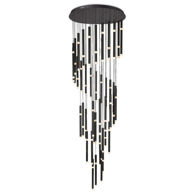 Lustre LED 54 Lumières avec Finition Noire