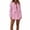 #0003-Pink, variant on Uootdi Womens Rompers Tie Front Halter Neck Long Sleeve Loose Fit Skort Rompers Jumpsuits Casual Party Style Gift