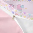 thumbnail image 4 of meiyoeat Gradient Personalized Monogram Bedding,Balloon Rainbow Alphabet Initial Art Duvet Cover Full For Girl,Pink Reversible,3-Piece,1 Duvet Cover and 2 Pillowcases, 4 of 6