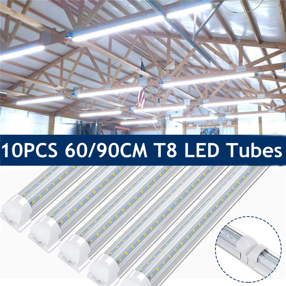 Details about   4~25 Pack T8 8FT Integrated LED Tube Light Bulbs 72W 6500K 8' Shop light Fixture 