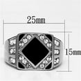 thumbnail image 2 of High polished (no plating) Stainless Steel Ring with Top Grade Crystal in Clear for Women Clear Stone Color Style TK710 Size 10, 2 of 4
