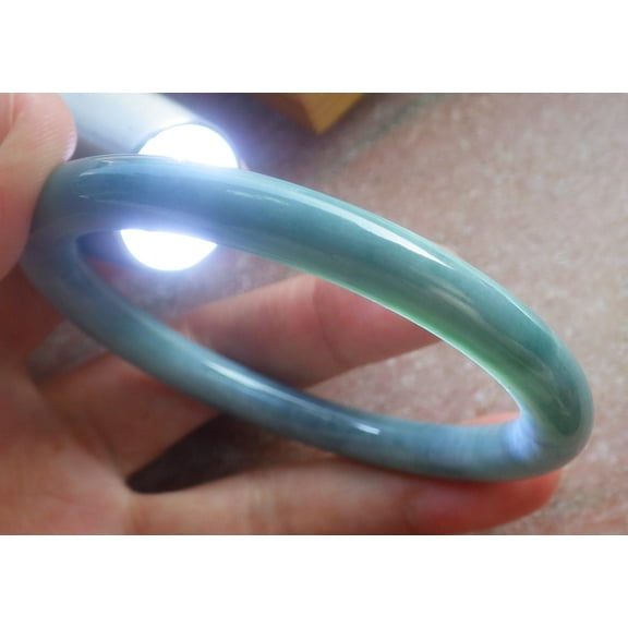 Green Natural A JADE Jadeite Circle Bangle Bracelet 56 mm 692080 TN