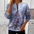 thumbnail image 2 of yoeyez Christmas Sweatshirt for Women Half Zip Up Sweatshirts Loose Round-Neck Xmas Tree Pullover Long Sleeve Holiday Gift Tops, 2 of 6