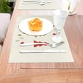 thumbnail image 5 of XMXT 6 Pcs Woven Placemats, Flat Cartoon Christmas Tree Stain Resistant Anti-Skid Placemat for Kitchen Table, 12 x 18 inches, 5 of 6