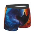 thumbnail image 4 of Uemuo Red And Blue Abstract Pattern Men's Boxer Briefs,Trunk Anti-Chafing,Comfortable, Durable, and Stylish Underwear-Large, 4 of 9