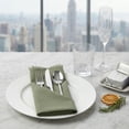 thumbnail image 4 of REGALWOVEN 6 Pack Cloth Napkins, Cotton Reusable with Tassel Table Dinner Napkins for Restaurant, Weddings, Events, and Parties Army Green 18x18inch, 4 of 6