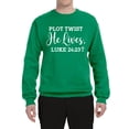 thumbnail image 2 of Wild Bobby Plot Twist He Lives Luke 24:23 Inspirational/Christian Unisex Crewneck Graphic Sweatshirt, Kelly, XX-Large, 2 of 5