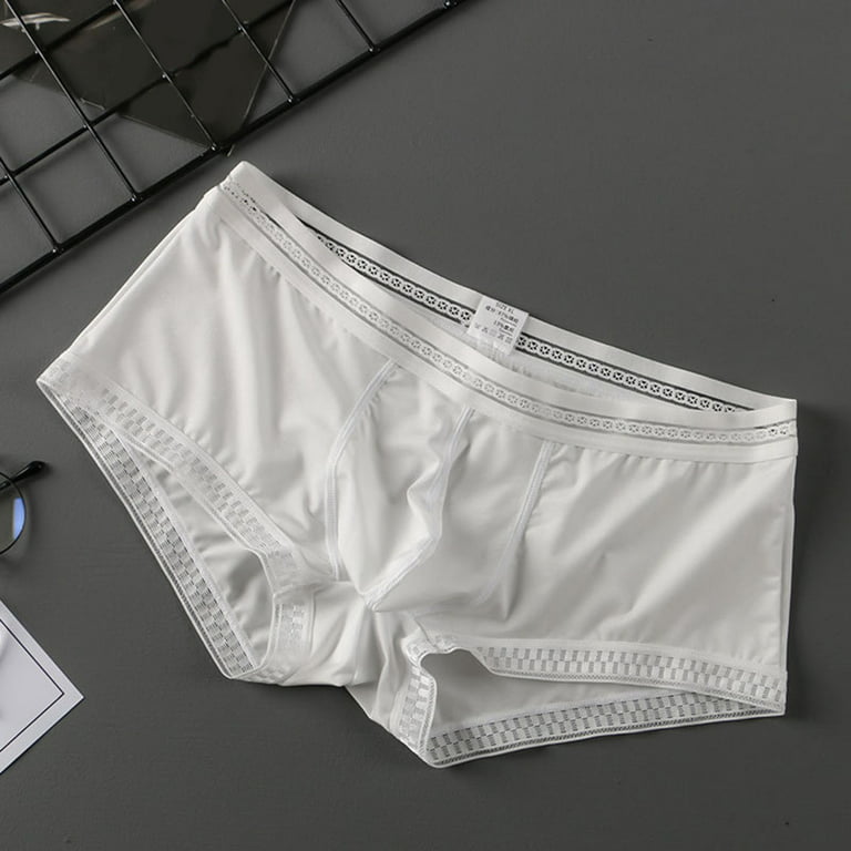Men's Liquid Cheeky Boxer Briefs Underwear Male U-briefs Brazilain Bikini  Trunks