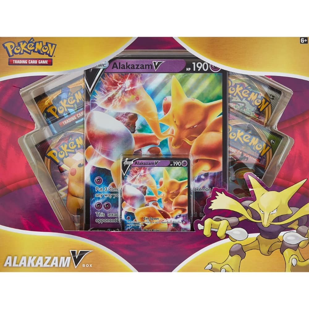 Juego de cartas coleccionables Pokémon Alakazam V Box, multicolor