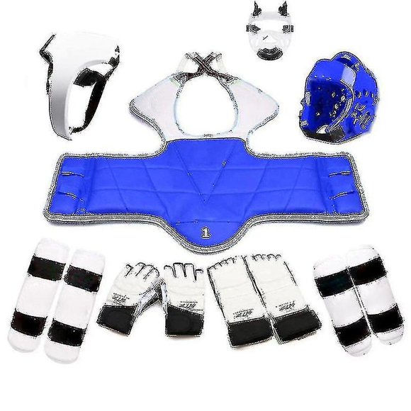 Taekwondo Fivepiece Set Taekwondo Protective Gear Helmet Armor Kickboxing Boxing Glove Taekwondo Equipment Head Protector3