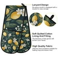 thumbnail image 2 of Yayeee Double Oven Mitt Kitchen Heat Resistant Baking 35" x7" Quilted Glove, Floral Lemons, 2 of 6