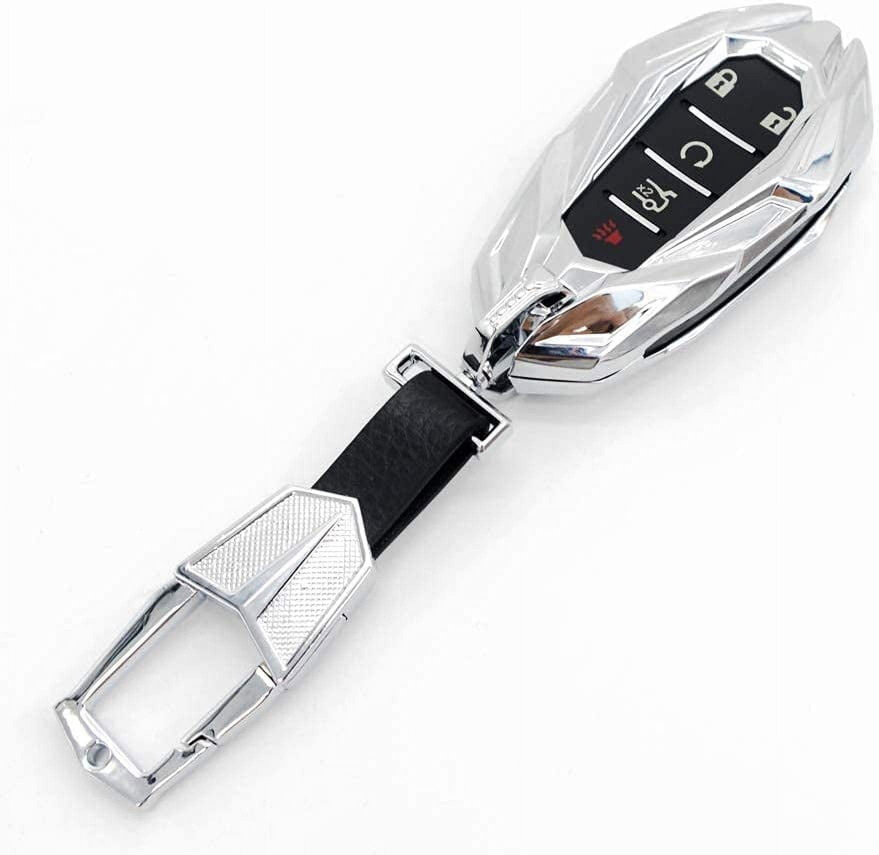 Car Key Fob Cover Case for Chevy Protector with Keychain Compatible with 2016-2020 Chevrolet Malibu Camaro Cruze Blazer Equinox Traverse Spark Sonic Impala Trax Bolt