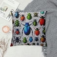 thumbnail image 2 of Shangniulu Beetles Pillow Cover,Decorative Throw Pillow Beetle Watercolor Hexapod Bug Pillow Cases Short Plush Outdoor Indoor Square Cushion Covers for Home Sofa Couch Pillowcases, 2 of 5