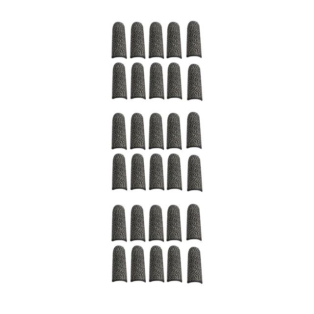 15Pair Mobile Game Controller Finger Sleeve Sets, Anti-Sweat Reusable Waterproof Breathable Full Press Screen Finger Set,30 x Game finger cot,black