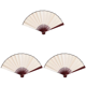 thumbnail image 1 of Abanico Plegable 10 Pulgadas Tela Pintura Artesanal Del para Bodas (Beige), 1 of 4