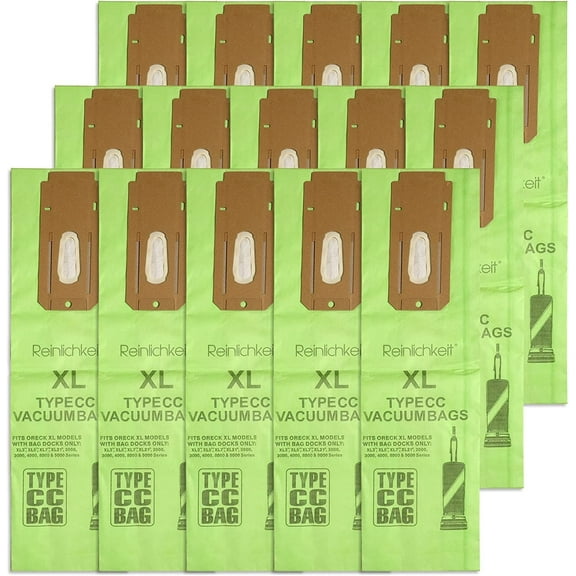 15 Pack Vacuum Cleaner Bags Fit for Oreck Type CC Vacuum Bags,Fit All Oreck XL Upright Vacuum