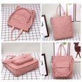 thumbnail image 4 of Vjnyvs Corduroy Shoulder Bag Women Vintage Shopping Bags Zipper Bookbag Handbags Casual Tote With Outside Pocket, 4 of 5