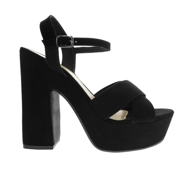 Sandalias Mariel color negro con plataforma 24.5 Dorothy Gaynor Sandalias Mariel color negro con plataforma 24.5