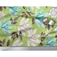 thumbnail image 3 of Soimoi polyester Crepe Fabric Leaves & Wild Flower Decor Fabric Printed Yard 42 Inch Wide, 3 of 3