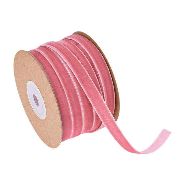 Cinta de terciopelo Macarena Rollo de cinta de floristería de 20 yardas 10 mm Rosa