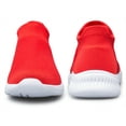 thumbnail image 6 of ADQ Women's Sneakers Lightweight Walking Shoes Breathable Slip-on Flats Red 6, 6 of 7