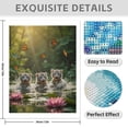 thumbnail image 3 of Diamond Art Kit for Adults, Tigers Playing Water Butterflies Lilies Diamond Painting for Adults Beginners, 5D DIY Diamond Art Painting Kits, Colorful Diamond Painting Craft for Home Decor 12x16, 3 of 7