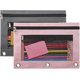 thumbnail image 1 of Pencil Pouch 3 Ring, Zipper Pencil Pouches Case Binder Cosmetic Bag 2 Pack, 1 of 5