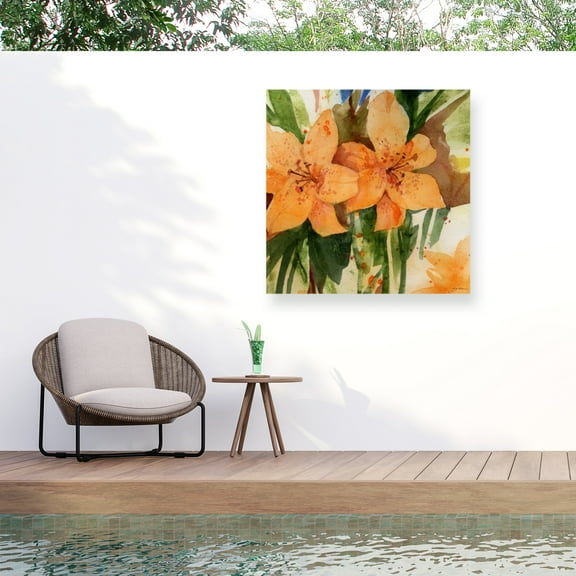 Sheila Golden 'Tiger Lilies' Outdoor All-Weather Wall Decor