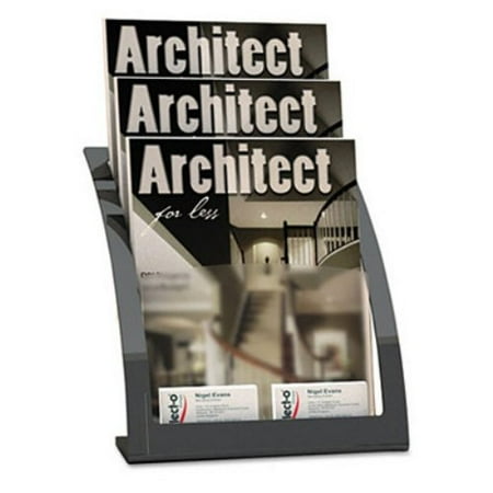 Deflect-o 693745 Three-Tier Magazine Holder - Silver