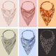 thumbnail image 4 of (6 st) Blommigt elastiskt hårband bohemisk scarf pannband chiffong turban pannband hårspännen kvinnor, 4 of 5