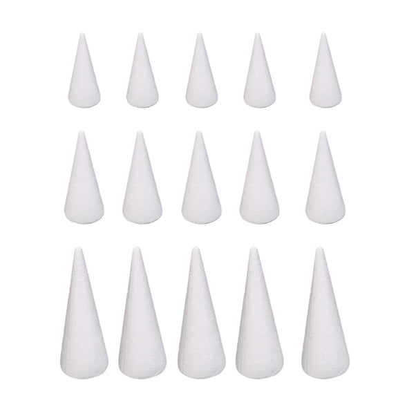 15 Pieces Craft Foam Cones Christmas Tree Project for Festival Children Kids