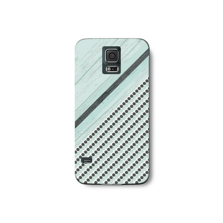 Green Stripe Polka Dot Pattern Fake Wood Print Design Phone Case for the Samsung Galaxy S5 - Fashion Back