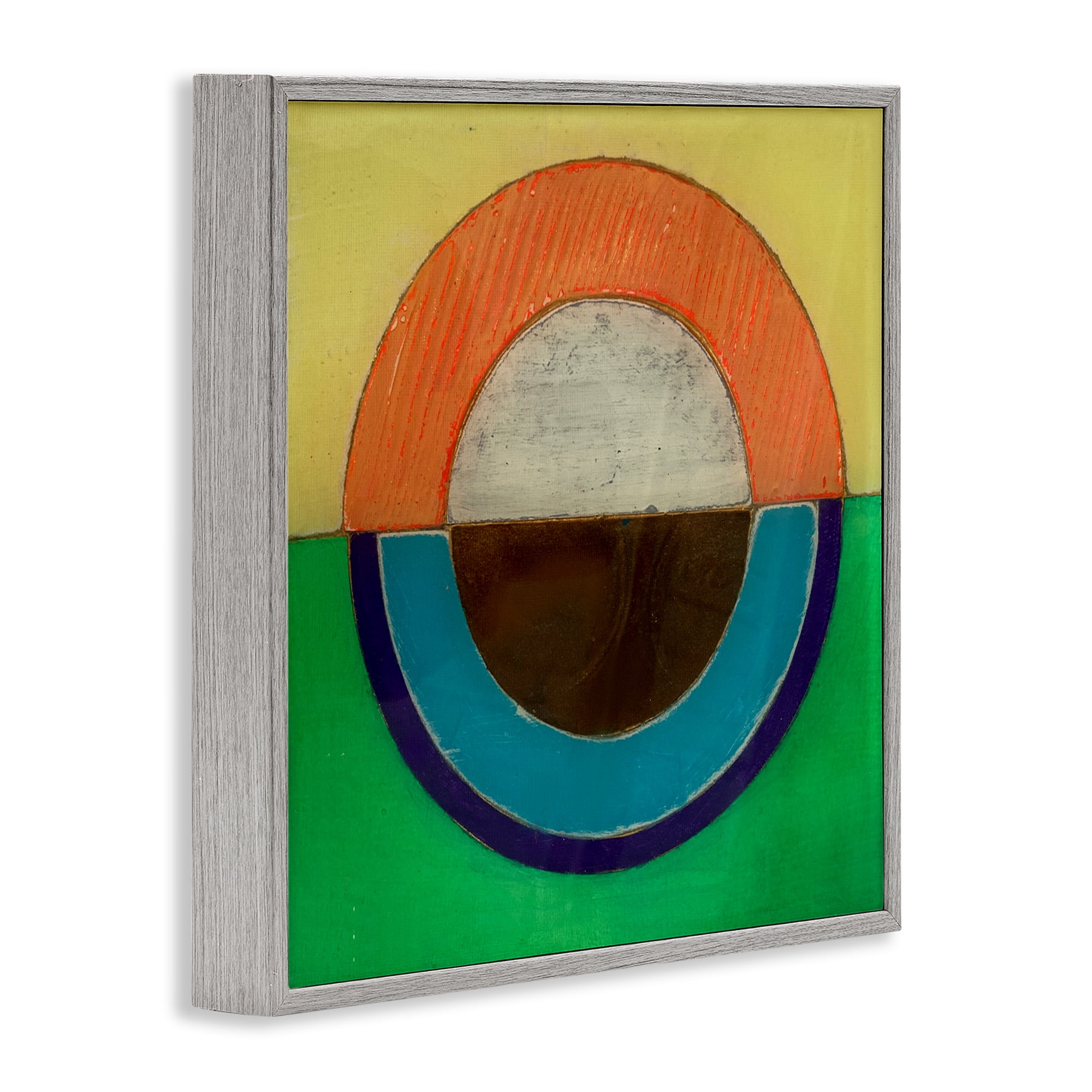 Stupell Industries Balanced Circle Symmetry Gray Framed Giclee Art, design by Matthew Finger